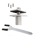 mounting set OFFICE THREE TABLE LAMP adjustable, removable, white aluminum
