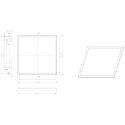 Deko-Light Inbouwframe STANDARD, wit