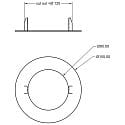 Deko-Light Reduceerring 155/95MM rond, mechanisch, ingebouwde versie, verkeerswit