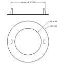 Deko-Light Reduceerring 210/135MM rond, mechanisch, ingebouwde versie, verkeerswit