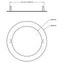 Deko-Light Reduceerring 240/180MM rond, mechanisch, ingebouwde versie, verkeerswit