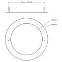 Deko-Light Reduceerring 280/210MM rond, mechanisch, ingebouwde versie, verkeerswit