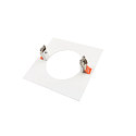 Deko-Light Reduceerring 155/95MM mechanisch, vierkant, ingebouwde versie, verkeerswit