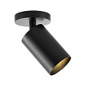 Deko-Light surface mounted housing CAN MIX'N MATCH 1/2 - SPOT HEAD (CEILING / 3PHASE) cylindrical, rigid, mechanical, black