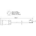 Deko-Light Cable system, Weipu HQ 12/24/48V Feed-in cable 4-pin, 5 meters
