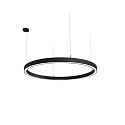 Pendelarmatuur LAUTARO 1200/60 DOWN PRISMA P4 IP20, zwart dimbaar