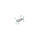 AU-01-08, flat U-profile for 8 - 9,3 mm LED stripes, 100cm
