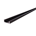 AU-01-15, flat U-profile for 15 - 16,3 mm LED stripes, 200cm, matt brushed black