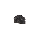 Endcaps L-AU-01-10, 16 mm, 2 items, black