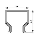 Deko-Light Accessories for LED profile cover H-01-05 high, 100cm, misty, 40% transmission