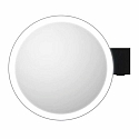 Decor Walther mirror with lighting VISION R mirror with 5x magnification IP44, black matt 