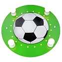 Ceiling luminaire SOCCER, nursery lamp, 4x E14 + 20x integrated LED, dunkelgreen / white