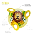 Elobra Rondell L�WE TIERWELT, 3x E14, green/yellow