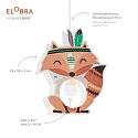 Elobra Pendelarmatuur LITTLE INDIANS �FUCHS FILIP� E27, oranje