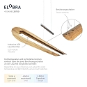Elobra Pendelarmatuur COLOMBIA XL, natuurlijke aste eik dimbaar