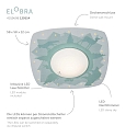 Elobra LED Ceiling luminaire SCANDI �SAVANNE� LED board + 20 LED, 11W, 3000K, orange