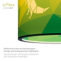 Elobra Pendelarmatuur DINOS 25/40 E27, groen