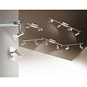 Fabas Luce Spot ALICE 1-vlams, instelbaar GU10 IP20, nikkel gesatineerd
