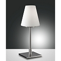 Tafelarmatuur LUCY BIG met schakelaar E14 IP20, nikkel gesatineerd, wit
