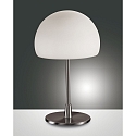 Tafelarmatuur GIA BIG met schakelaar E14 IP20, nikkel gesatineerd, wit