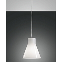 Fabas Luce DIANA Pendant luminaire, E27, chromed / glass white, � 23cm
