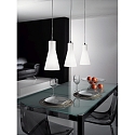 Fabas Luce Pendelarmatuur DIANA 3-vlams, instelbaar E27 IP20, chroom, nikkel gesatineerd dimbaar