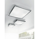 Fabas Luce OSAKA Ceiling luminaire, E27, 30x30cm, glass white, metal white