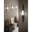 Fabas Luce Fabas Luce VANITY Wall luminaire, E14, height: 70cm, glass white, dark rust colored