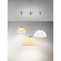 Fabas Luce Pendelarmatuur NICE rond, medium E27 IP20, chroom, wit dimbaar