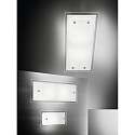 Fabas Luce Wandarmatuur MAGGIE groot, hoekig E27 IP20, chroom, wit dimbaar