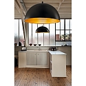 Fabas Luce Pendelarmatuur DINGLE rond E27 IP20, zwart dimbaar