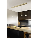Fabas Luce Pendelarmatuur DUNK 5-vlams IP20, messing dimbaar