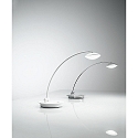Tafelarmatuur HALE rond, kantelbaar IP20, chroom, wit dimbaar