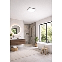 Fabas Luce Fabas Luce DESDY LED Ceiling luminaire, IP54, aluminum, white, 24x24cm