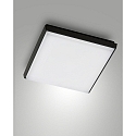 Plafondarmatuur DESDY 30 x 30CM vierkant, slagvast, schakelbaar IP54, zwart 