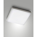 Plafondarmatuur DESDY 30 x 30CM vierkant, slagvast, schakelbaar IP54, wit 