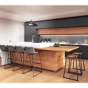 Fabas Luce Pendelarmatuur ARAGON bedienbaar met stem, incl. Smartluce E27 IP20, zwart dimbaar