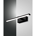 Spiegelarmatuur NALA 300MM down, hoekig, schakelbaar, gebogen IP44, zwart 