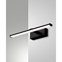 Spiegelarmatuur NALA 300MM down, hoekig, schakelbaar, gebogen IP44, zwart 