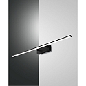 Spiegelarmatuur NALA 750MM down, hoekig, schakelbaar, gebogen IP44, zwart 