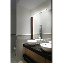 Fabas Luce Spiegelarmatuur NALA 750MM down, hoekig, schakelbaar, gebogen IP44, chroom 