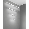 Fabas Luce Spiegelarmatuur NALA 1095MM down, hoekig, schakelbaar, gebogen IP44, wit 