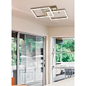 Fabas Luce LED Wall luminaire BARD, incl. Smartluce, 1x 39W, 3000K, 3510lm, IP20, gold matt