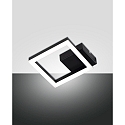 wall and ceiling luminaire BARD IP20, satined, black dimmable