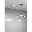 Fabas Luce Pendelarmatuur BARD vierkant, dimbaar IP20, goud mat, gesatineerd dimbaar
