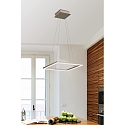 Fabas Luce Pendelarmatuur BARD vierkant, dimbaar IP20, goud mat, gesatineerd dimbaar