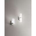 Fabas Luce Wandarmatuur IGLESIAS up down, indirect IP44, chroom, wit 