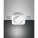 Fabas Luce SIGMA LED Recessed luminaires set Spot square, swiveling, white