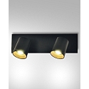 Fabas Luce Spot MODO 2-vlams GU10 IP20, zwart 