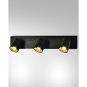 Fabas Luce Spot MODO 3-vlams GU10 IP20, zwart 